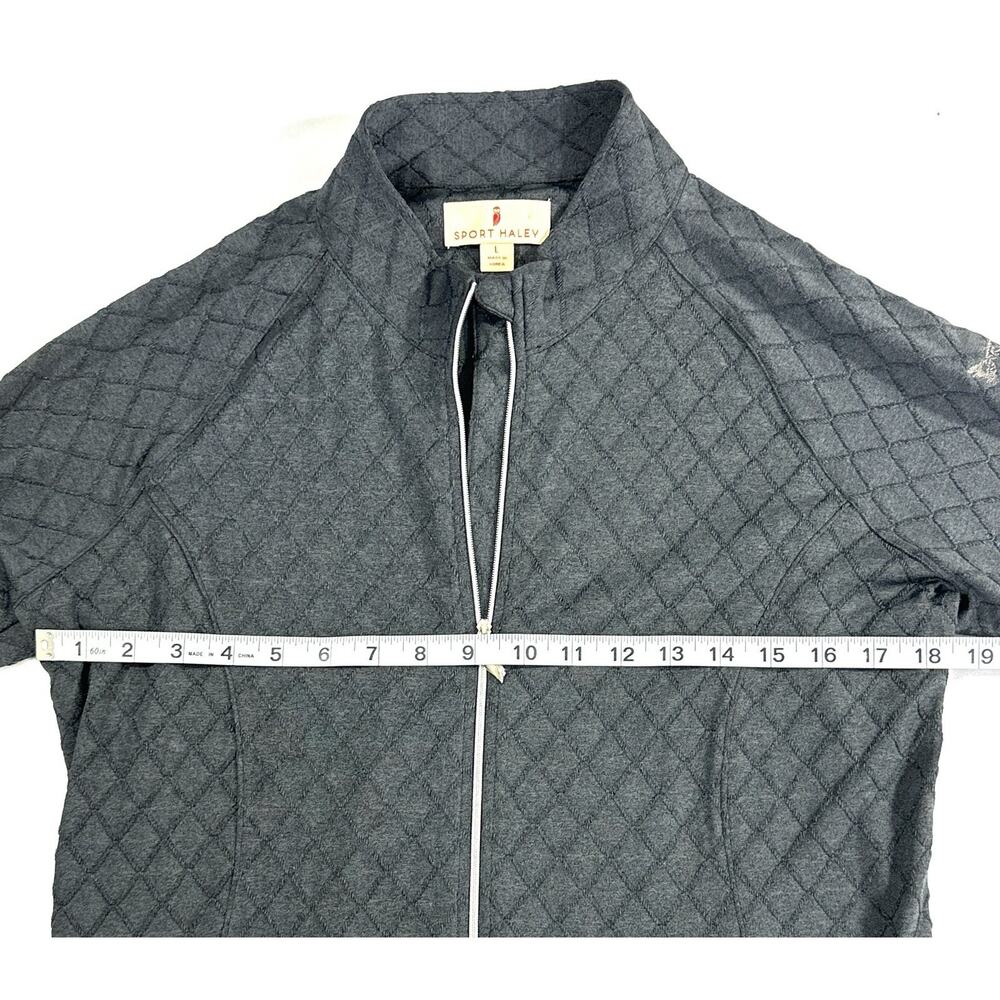 Sport Haley Women’s Quilted Zip Jacket L Gray Owl Pull Stretch Activewear - Picture 5 of 12